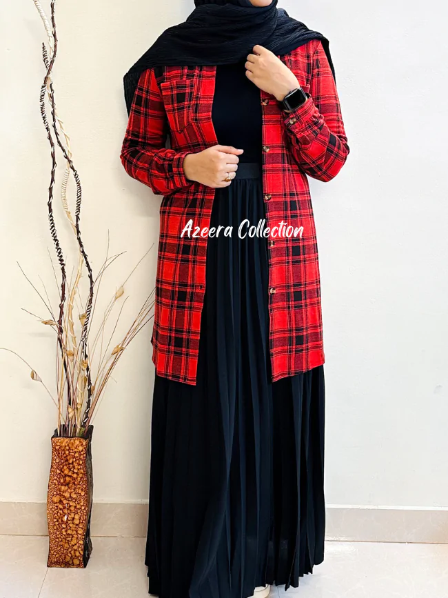 Urban Cowgirl Plaid Shirt and Coated Denim Skirt  Meagans Moda